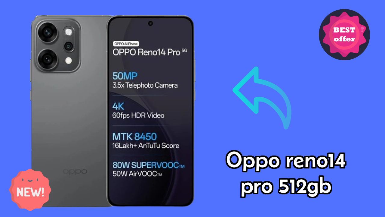 OPPO Reno14 Pro 512GB Price Drop: Just ₹54,999 Available Now